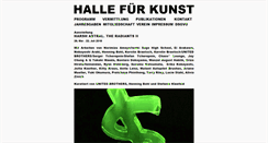 Desktop Screenshot of halle-fuer-kunst.de